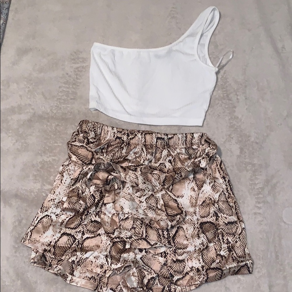 Snakeskin shirt set